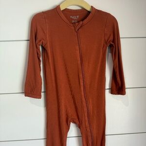 Kyte Baby Zippered Romper Rust Orange 18-24 mo